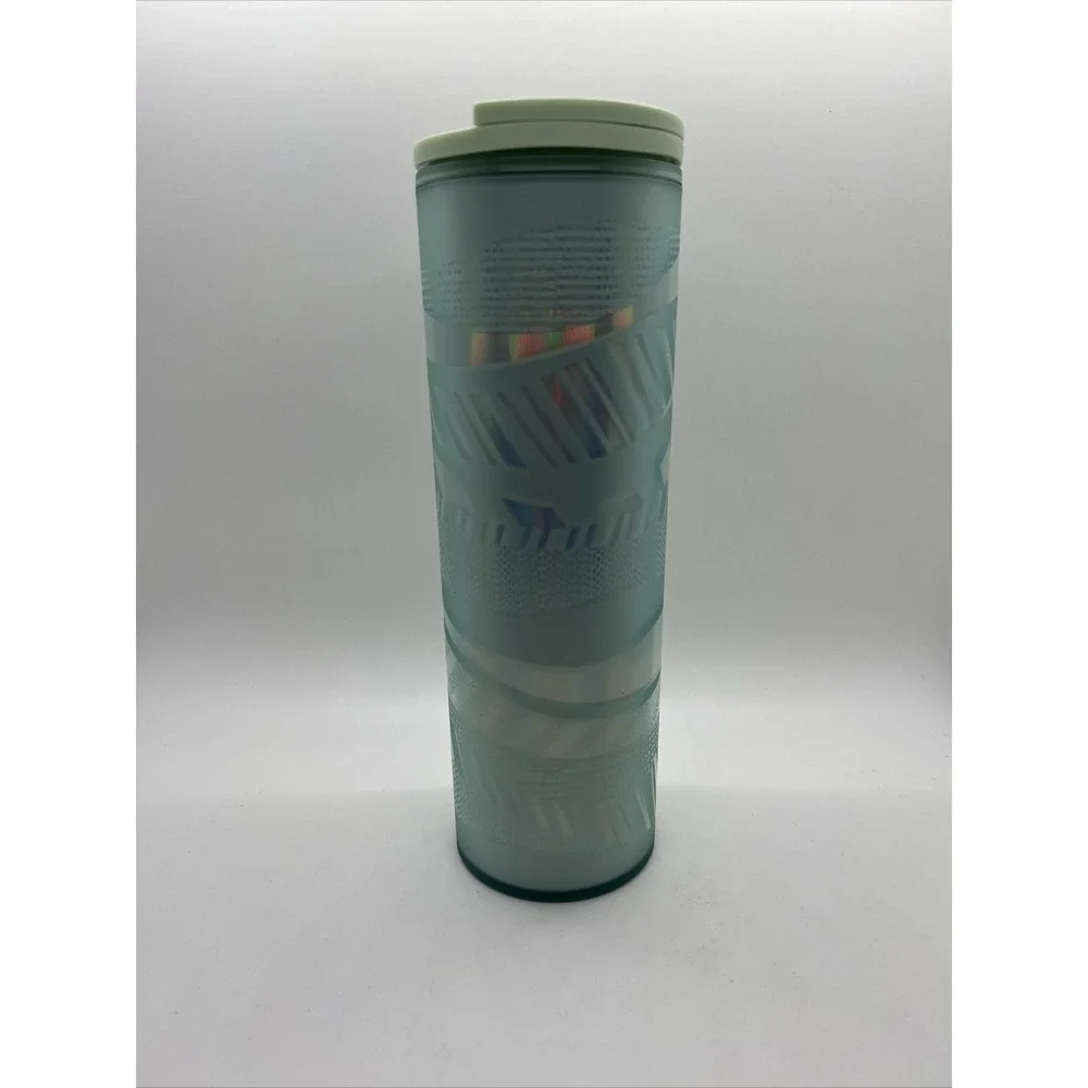 Starbucks 2021 Christmas Holiday 16 Oz Cold‎ Cup Tumbler Sip Lid Ribbon Ice